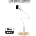 thumbnail image 5 of Cama blanca con soporte para teléfono móvil de 80 cm con brazo largo de cuello de cisne flexible Rotación ajustable de 360 ​​​​° para Samsung Huawei (4 - 6.5 pulgadas), 5 of 5