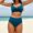 Blue, variant on ClodeEU Women's High Waisted Bikini Set ,Fashion Two Piece Swimsuit Army Green,Womens Plus L