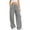 Gray #015, variant on Women's Cargo Sweatpants High Waist Wide Leg Drawstring Baggy Fleece Lined Pants Casual Athletic Joggers with Pockets L