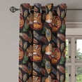 thumbnail image 3 of Ambesonne Grommet Curtain, , 50"x60", Charcoal Grey and Cinnamon, 3 of 5