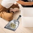 thumbnail image 3 of WHAMVOX  Handheld Garbage Shovel Convenient Dustpan Steel Office Dad Silver, 3 of 8