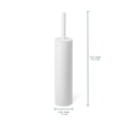 thumbnail image 3 of Acento Slim Round Holder, 8 x 8 x 44.5 cm Metal Removable Plastic Liner Tall Toilet Brush in Matte White, 3 of 10