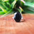 thumbnail image 3 of Black Onyx Signet Ring, 925 Silver Ring, Statement Ring, Prong Setting Ring, Boho Ring, Cocktail Ring, Charm Ring, Oval Cut Stone, Men Ring*, 3 of 9
