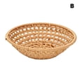 thumbnail image 1 of Rattan Woven Tray Convenience Store Handmade Round Basket Food Craft Rattan Tray for Food Fruit Storage, 1 of 3