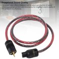 thumbnail image 3 of Cable De Alimentación Para Audiófilos, Blindaje De Cobre OFC Cable De Alimentación HiFi Plug And Play Versátil Para Potente Filtro Tocadiscos Amplificador Reproductor De CD, 3 of 7