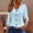 Sky Blue, variant on Womens Summer 2026 Hollow Out Blouses 3/4 Length Sleeve Business Tops Dressy Casual V Neck Cute T-Shirts v Neck Eyelet Shirts Dressy Casual Holiday Vacation Tunic Blouses