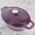 thumbnail image 2 of BergHOFF Neo Cast Iron 8qt. Oval Dutch Oven 13" with Lid, Purple, 2 of 9