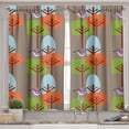 thumbnail image 2 of Ambesonne Mid Century Valance & Curtain, Modern Nature Art, 55"x24", Multicolor, 2 of 7