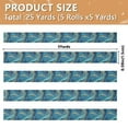 thumbnail image 3 of 5 Rolls Christmas Ribbon 1.5 inch Wide Decorative Ribbon for Gift Wrapping and Holiday Decorations Blue and Gold Ocean, 3 of 7