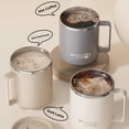 thumbnail image 2 of Insulated Coffee Mug with Lid, Travel Coffee Mug with Lid, Insulated Tumbler with Handle, Premium Thermal Travel Coffee Mug for Ice, Water, Tea for Home, Office - White, 2 of 10