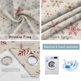 thumbnail image 2 of Christmas Snowflakes Blackout Curtains for Bedroom/Living Room, Xmas Snowy Winter Beige Thermal Insulated Kitchen Drapes with Grommets, Light Blocking Window Treatment, 2 Panels 52" x 90", 2 of 7