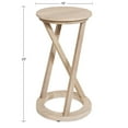 thumbnail image 2 of Kate and Laurel Aja Modern Round Side Table, 15 x 15 x 23, White, Decorative Modern Geometric Wood Bedroom Nightstand Table with Circular Tabletop and Unique Slanted Legs, 2 of 10