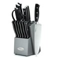thumbnail image 1 of Kitchen Knife Set-Marco Almond® KYA31 Japanese Knife Set, 14 Pieces Cutlery Set Kitchen Knife Block Sets with Built-in Sharpener, Full Tang Knife Sets for Kitchen with Block, 1 of 2