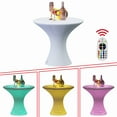 thumbnail image 3 of Puremind Hourglass Shape LED Light Up Bar Table, 16 Color Changing with Remote Control, Rechargeable Dimmable Pub Table Furniture for Club Party Cocktail, 3 of 7