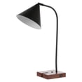 thumbnail image 6 of SAFAVIEH Nuka 22 in. Modern Black Iron Table Lamp with Black Shade, 6 of 9