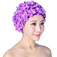 thumbnail image 1 of Lace Vinta Swim Cap Fl Petal Retro Bathing Caps For Women, 1 of 2