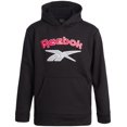 thumbnail image 1 of Reebok Boys' Sweatshirt - Fleece Pullover Fashion Hoodie Designs and Logos, Size 4, Black Vector, 1 of 15