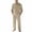 Khaki, variant on Men Linen Sets Outfits 2 Piece Long Sleeve V Neck Casual Tops and Drawstring Elastic Waist Wide Leg Pants Summer Casual Beach Vacation Resort Outfits