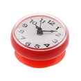 thumbnail image 3 of Reloj de ventosa de silicona impermeable de 7,5 cm de diámetro para cocina y baño. rojo, 3 of 9