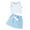 Blue, variant on Toddler Summer Outfits Purple Sleeveless Casual Tank + Shorts Pants Girls 2 Piece Outfits Toddler Girl Clothes 2-3Y