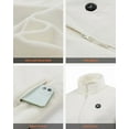 thumbnail image 3 of Venustas Women's Fleece Heated Jacket with Battery Pack 7.4V, Soft Lightweight Heated Coat for Outdoor (MilkWhite,M), 3 of 6