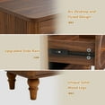 thumbnail image 6 of YOCWO 5 Drawer Fluted Dresser for Bedroom, Mid Century Chest of Drawers with Arc Edge, Wood Storage Large Tall Dresser Organizer for Bedroom Living Room Hallway Closet, Walnut, 6 of 8