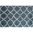 thumbnail image 3 of Wembley Shag Contemporary Shag Thick Medium Blue and White Area Rug, 2' x 3', 3 of 7