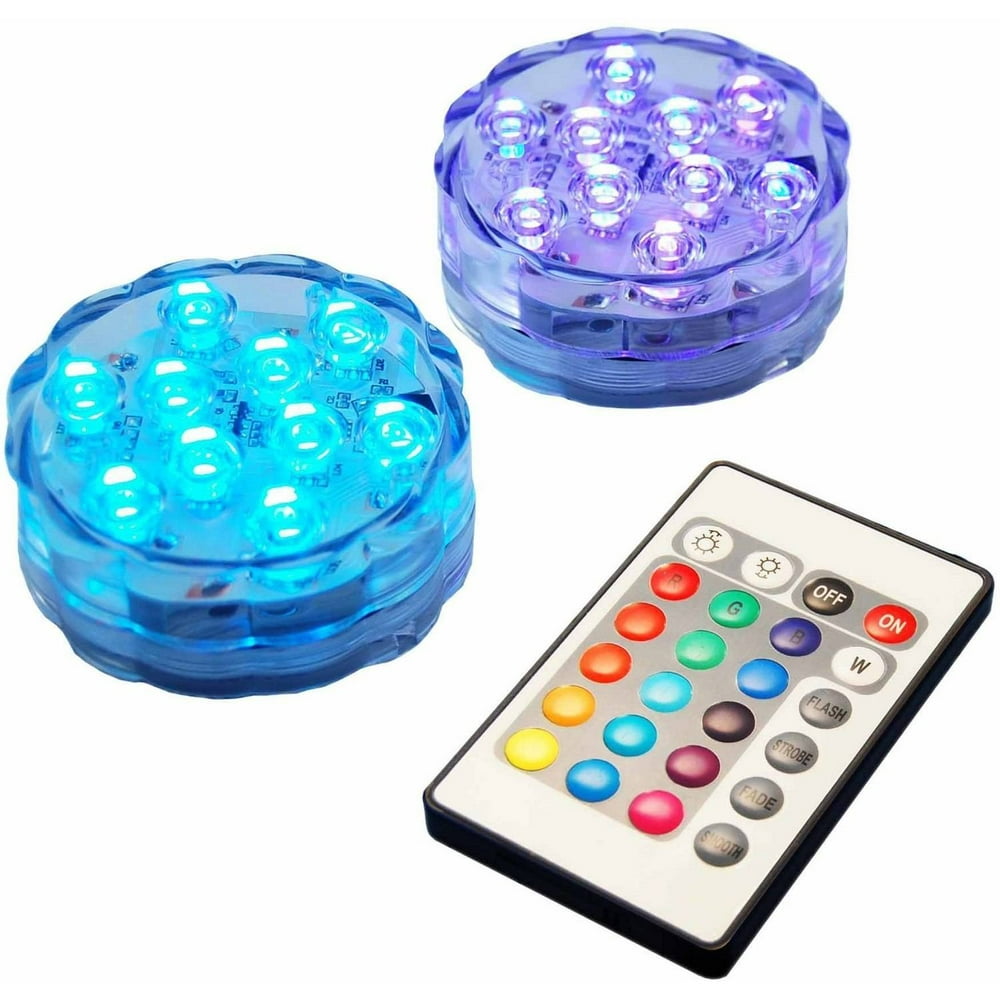 LumaBase MultiColor Remote Control LED Lights, Set of 2