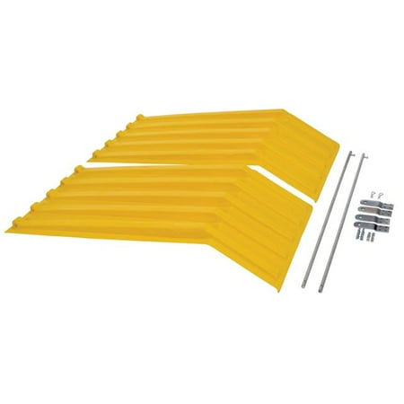 Hopper Lid - Vestil Manufacturing PLID-H-100-YL Heavy-Duty Poly Lid for Size 1 Style H Hopper, Yellow