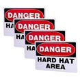 thumbnail image 2 of Danger Hard Hat Area Sign,Danger Do Not Enter Sign,14x10 inch Rust Free Aluminum, UV Printed, Easy to Mount Weather Resistant Long Lasting Ink (4-Pack), 2 of 4