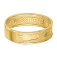 thumbnail image 6 of Solid 14k Yellow Gold Footprints In The Sand Ring Band Size 7.5, 6 of 8