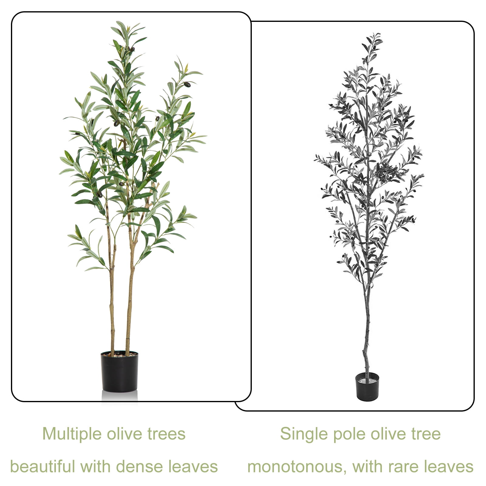 Ldnio Olive Tree Artificial 4ft Olive Plant Indoor, Faux Plants with Realistic Leaf & Natural Wood Trunk, Fake Potted Tree for Home Office Living Room Decor