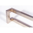 thumbnail image 4 of 48 Inch Square Rectangle Flat Shape Stainless Steel Modern Contemporary Entry Door Handle Bar Pull Shower Glass Sliding Barn Doors Entrance Interior Exterior Door Pull Push Brush Nickel Satin Finish, 4 of 11