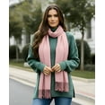 thumbnail image 2 of Fashion Women's Scarf Lightweight Long Scarfs Luxury Lady Classic Range Silk Solid colors Wraps Shawl Stole Soft Warm Scarves For Women, 2 of 4