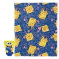 thumbnail image 3 of Sponge Bob Smiling Spongebob Kids Silk Touch Throw Blanket with Plush Hugger, 3 of 7