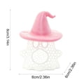 thumbnail image 4 of AuroraX Halloween Ghost Aquarium Decor Floating Witch Hat Fish Shelter Mesh Hollow Novelty Spooky Halloween Fish Tank Decor Pink, 4 of 6