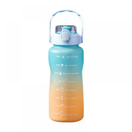

Motivational Water Bottle with Time Marker & Straw Leakproof Tritan BPA Free Water Jug Ensure You Drink Enough Water Daily for Fitness Gym and Outdoor Activity