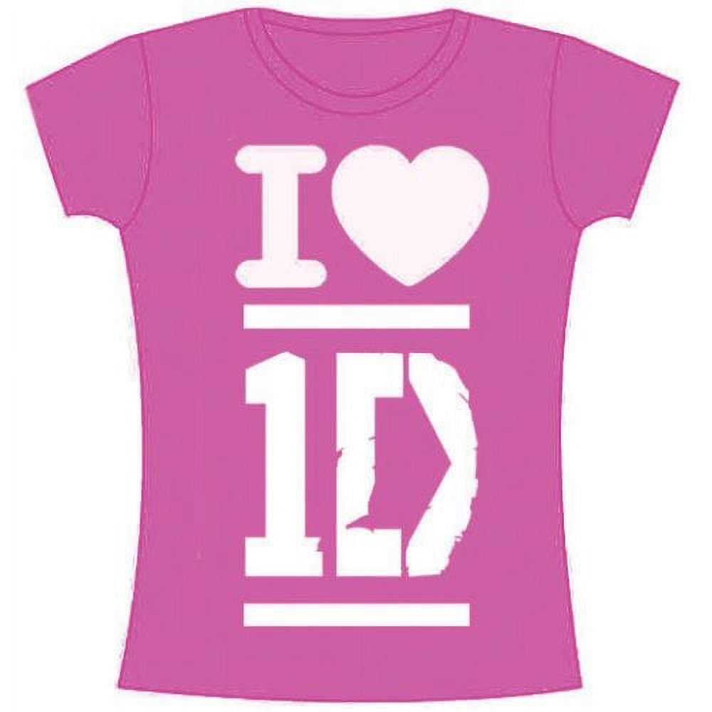 One Direction Ladies T-Shirt: I Love (Skinny Fit) (Medium