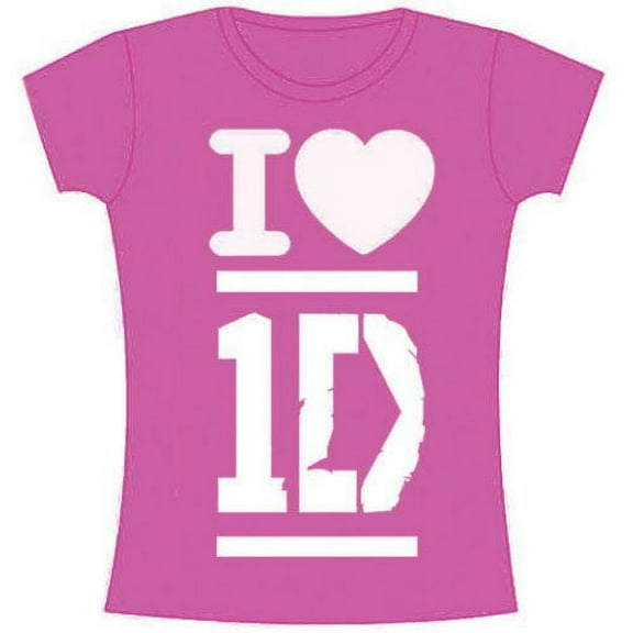One Direction Ladies T-Shirt: I Love (Skinny Fit) (Medium)