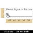 thumbnail image 2 of Please Sign and Return Rose Signature Line Self-Inking Rubber Stamp Ink Stamper for Business Office - Yellow Ink - Large 2-2/4 Inch, 2 of 7