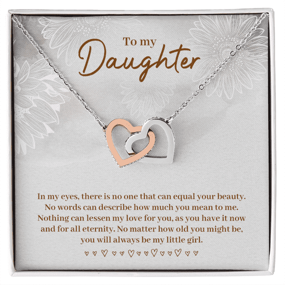 To My Daughter Always Be My Little Girl Inseparable Necklace