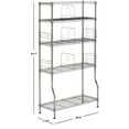 thumbnail image 4 of SAFAVIEH Fernand Chrome Wire Book Rack Chrome, 4 of 4