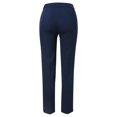 thumbnail image 6 of White Linen Pants Women Short Black Dress Pants Women Petite Length Women's Solid Color Stylish Casual Straight Leg Pants with Button Closure and Pockets Comfortable Work Trousers for Daily Commute, 6 of 6