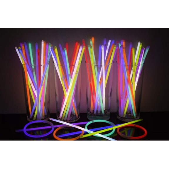 DirectGlow 8" Assorted Glow Stick Bracelets Neon Party Favors