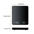 thumbnail image 4 of Labymos Precision Mini Kitchen Scale with LED Display, USB Rechargeable, 3kg/0.1g Accuracy, Multi-Unit Conversion (g/oz/ml), Auto Timer, Compact Design for Coffee Brewing & Baking, Black DH-8705, 4 of 7