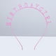 thumbnail image 2 of KAKOWELY Diadema de cumpleaños para niña con letras, ideal para decorar fiestas de cumpleaños (rosa), 2 of 4