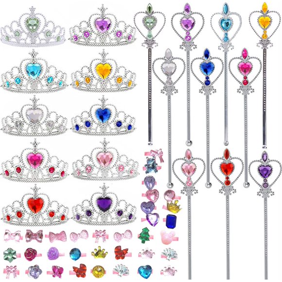 Set de disfraces de princesa, 56 unidades, para niñas de 3 a 10 años