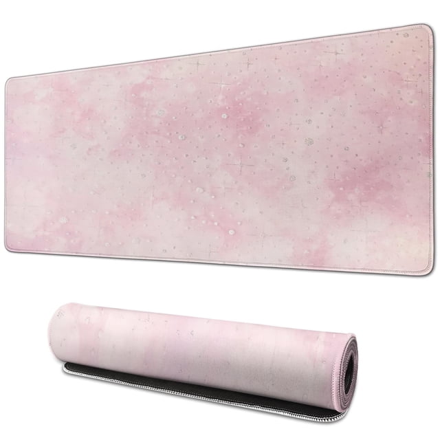 Golden Glow for Your Gaming: 'Stay Positive' Large Mousepad - Non-Slip Rubber Base, Stitched Edges - Waterproof Desk Mat for Work, Office or Home
