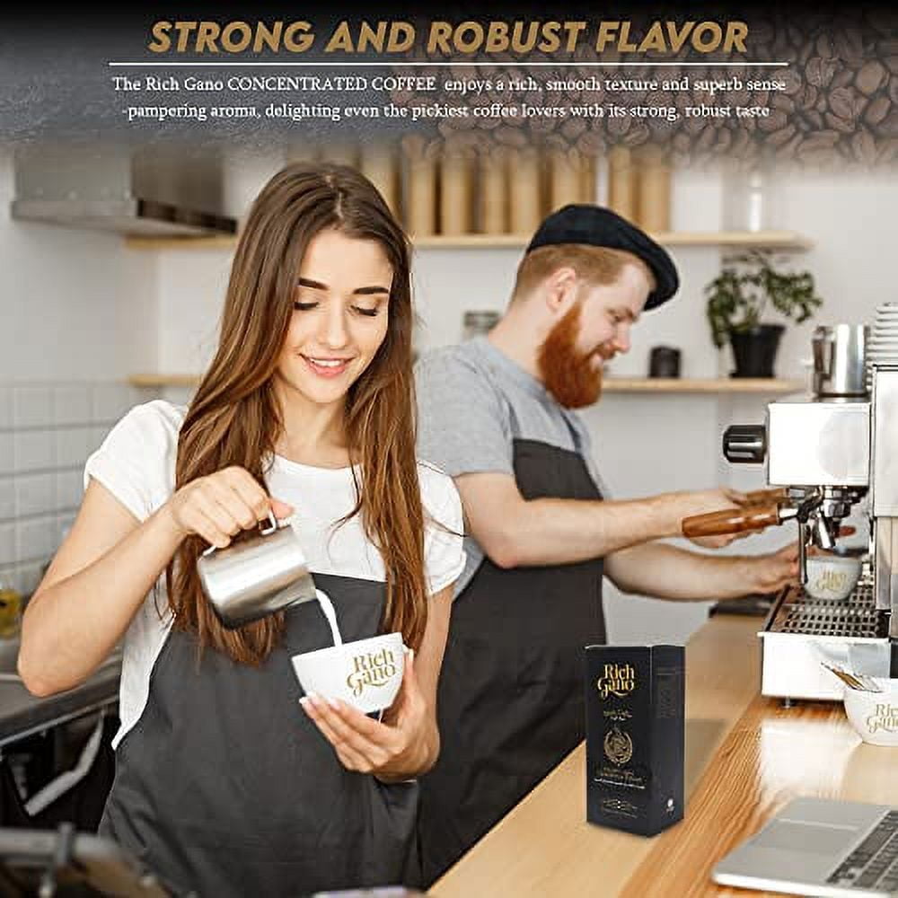 Mushroom Coffee – 30 Sachets Black Coffee With Ganoderma Extract – All Natural Vegan Friendly Coffee Packets – Zero Jitters Immune Support Ganoderma Coffee