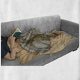 thumbnail image 6 of Animal Soft Flannel Fleece Throw Blanket, Illustration of Engraving Wild Head in Retro Animal Nature Boho, Cozy Plush for Indoor and Outdoor Use, 70" x 90", Almond Grey, by Ambesonne, 6 of 6